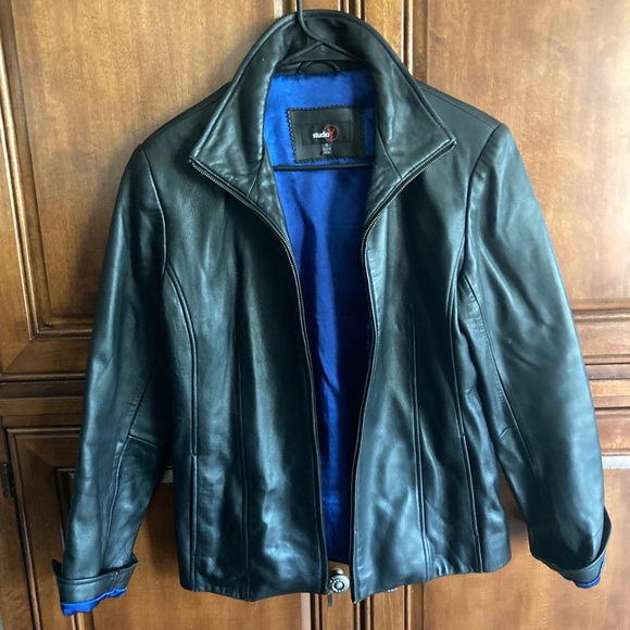 StudioY Black Leather Jacket - Picture 1 of 3